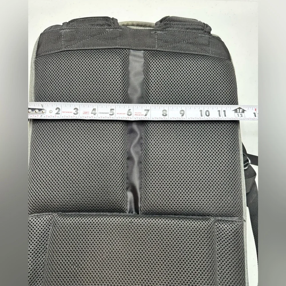 eBags EB2146-16 USB Travel Professional Slim Laptop Backpack Gray W/ Orange Int. - Picture 13 of 16